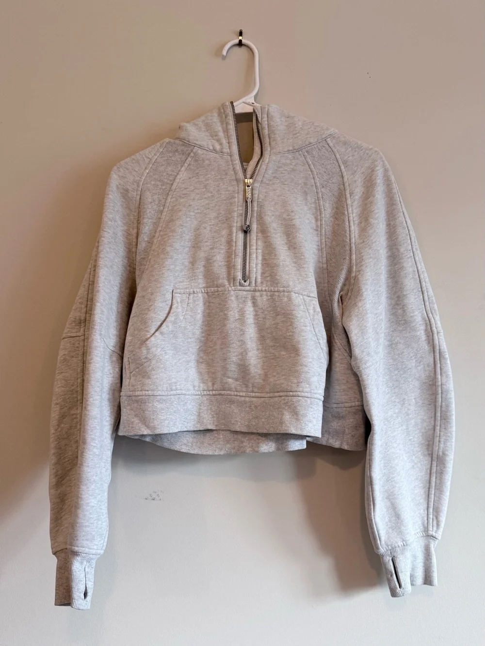 Lululemon Light Gray Scuba Hoodie
